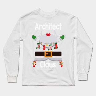Architect Claus Santa Christmas Costume Pajama Long Sleeve T-Shirt